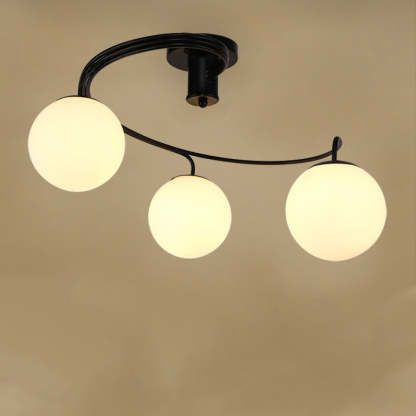 Contemporary Glass Globe 3/5-Light Ceiling Light