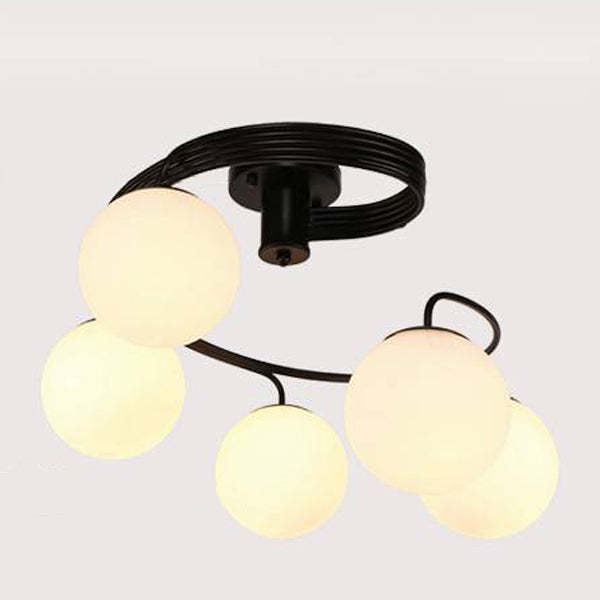 Contemporary Glass Globe 3/5-Light Ceiling Light