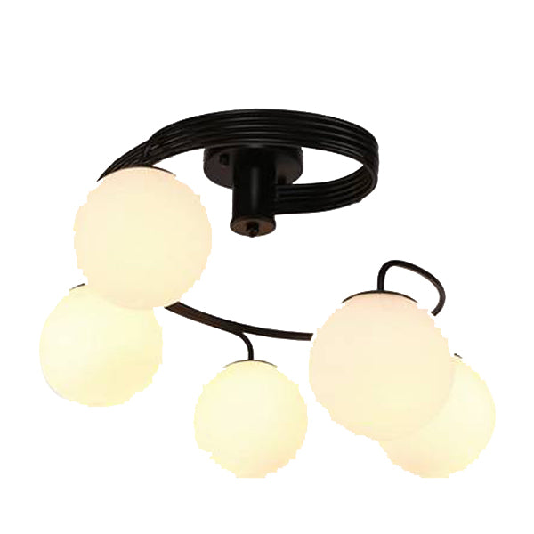 Contemporary Glass Globe 3/5-Light Ceiling Light