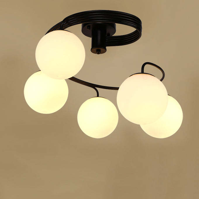 Contemporary Glass Globe 3/5-Light Ceiling Light