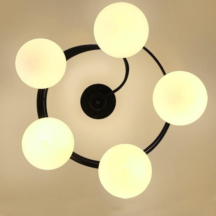 Contemporary Glass Globe 3/5-Light Ceiling Light