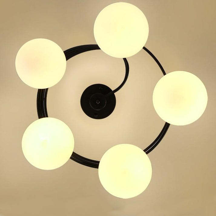 Contemporary Glass Globe 3/5-Light Ceiling Light