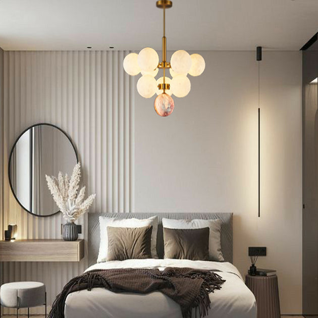 Scandinavian PLA Iron Planet Round Chandelier