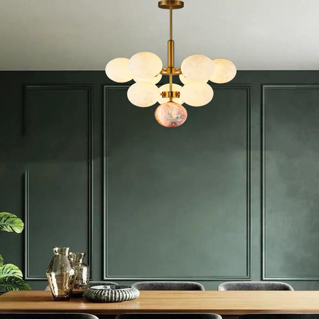 Scandinavian PLA Iron Planet Round Chandelier