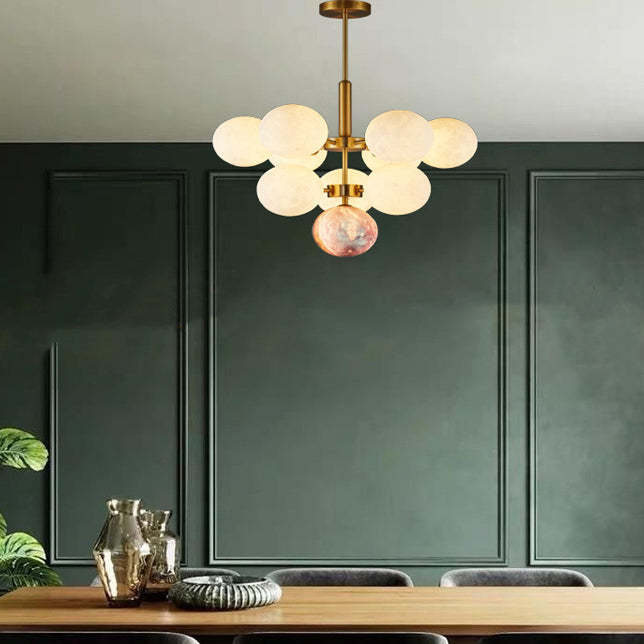 Scandinavian PLA Iron Planet Round Chandelier