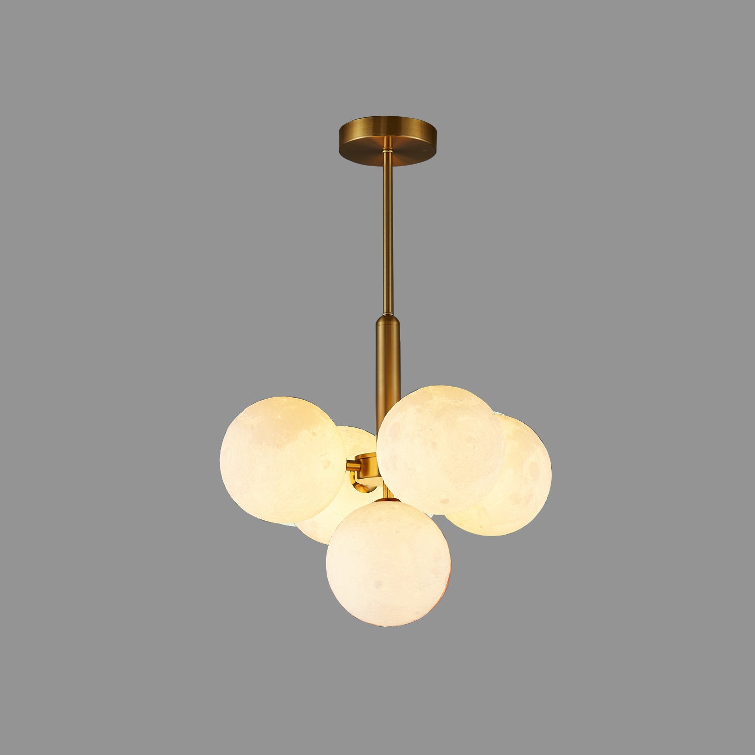 Scandinavian PLA Iron Planet Round Chandelier