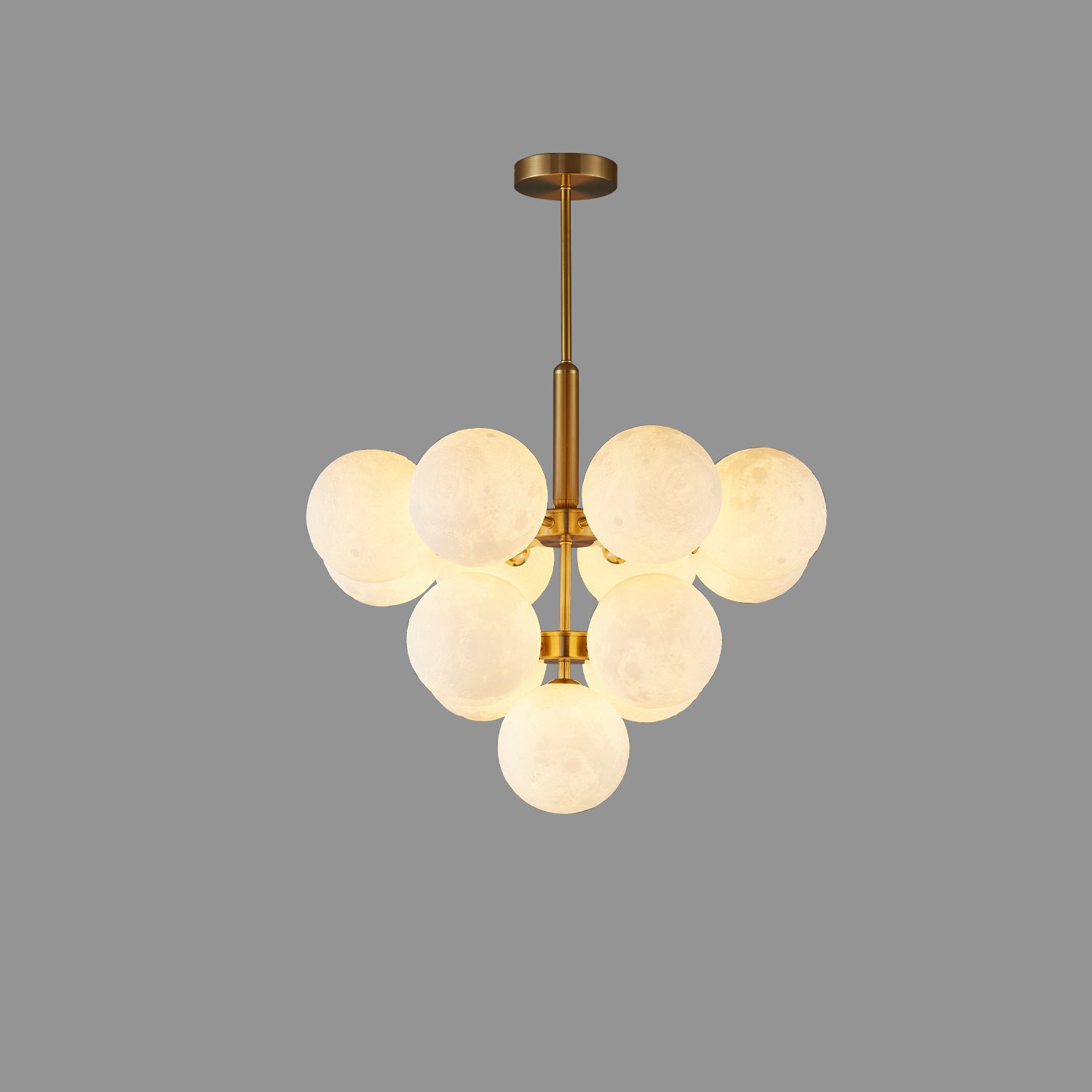 Scandinavian PLA Iron Planet Round Chandelier