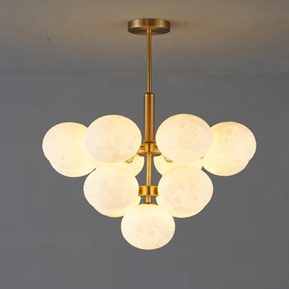 Scandinavian PLA Iron Planet Round Chandelier