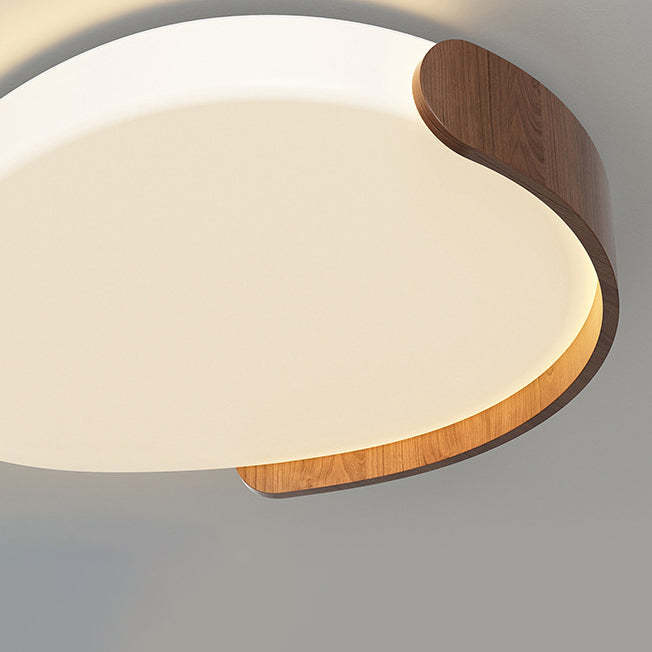 Minimalist Iron Oval LED Flush Mount Light
