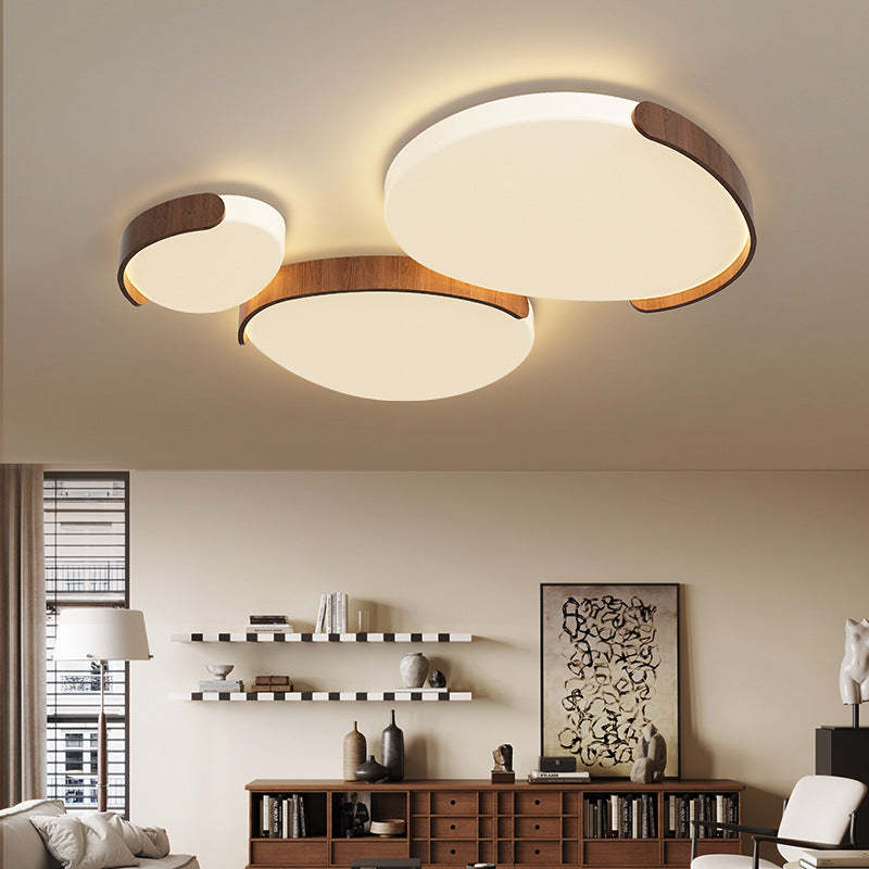 Minimalist Iron Oval LED Flush Mount Light — 220V-240V For UK/AU / Infinitely Dimmable