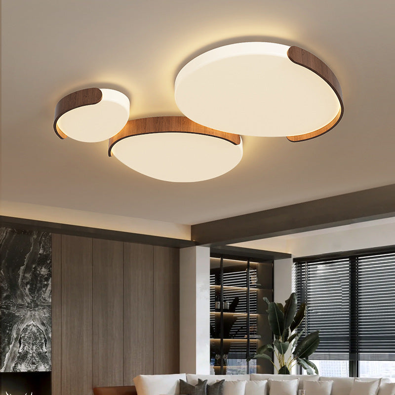 Minimalist Iron Oval LED Flush Mount Light — 110V-120V For US/C / Infinitely Dimmable