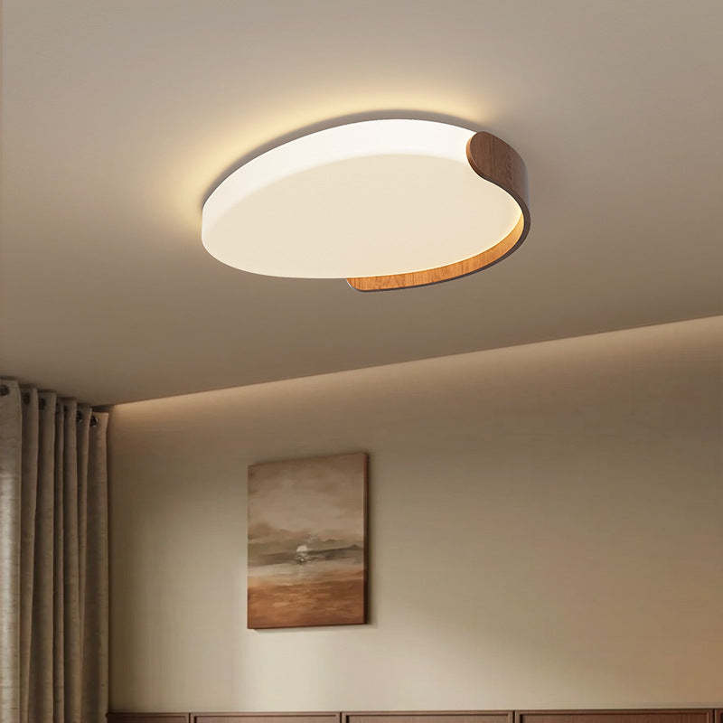 Minimalist Iron Oval LED Flush Mount Light — 110V-120V For US/C / Infinitely Dimmable