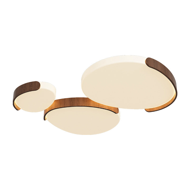 Minimalist Iron Oval LED Flush Mount Light
