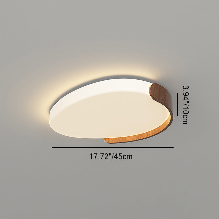 Minimalist Iron Oval LED Flush Mount Light — 220V-240V For UK/AU / Infinitely Dimmable