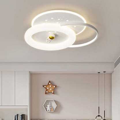 Acrylic Aluminum Iron Square Planet LED Flush Ceiling Light — A - Small / 220V-240V For UK/AU / Infinitely Dimmable