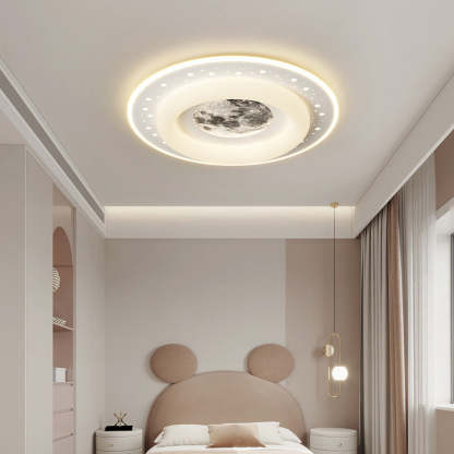Acrylic Aluminum Iron Square Planet LED Flush Ceiling Light