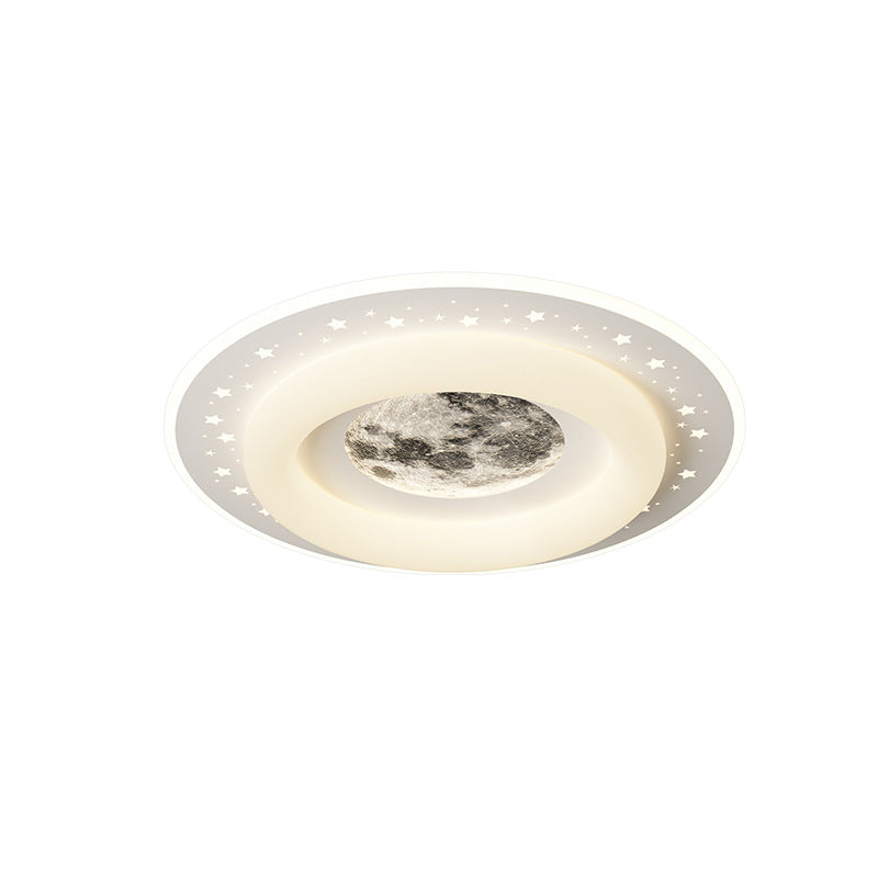Acrylic Aluminum Iron Square Planet LED Flush Ceiling Light