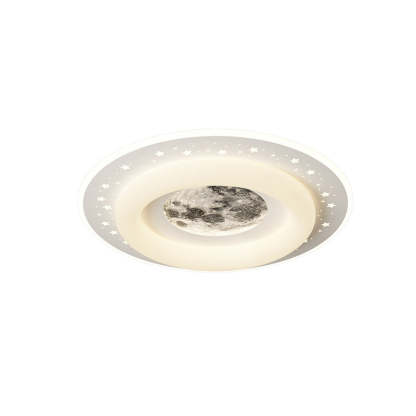 Acrylic Aluminum Iron Square Planet LED Flush Ceiling Light