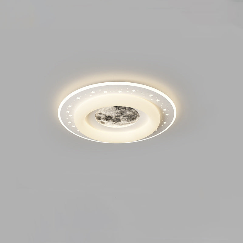 Acrylic Aluminum Iron Square Planet LED Flush Ceiling Light