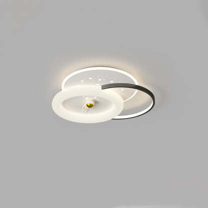 Acrylic Aluminum Iron Square Planet LED Flush Ceiling Light