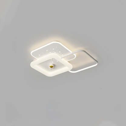 Acrylic Aluminum Iron Square Planet LED Flush Ceiling Light