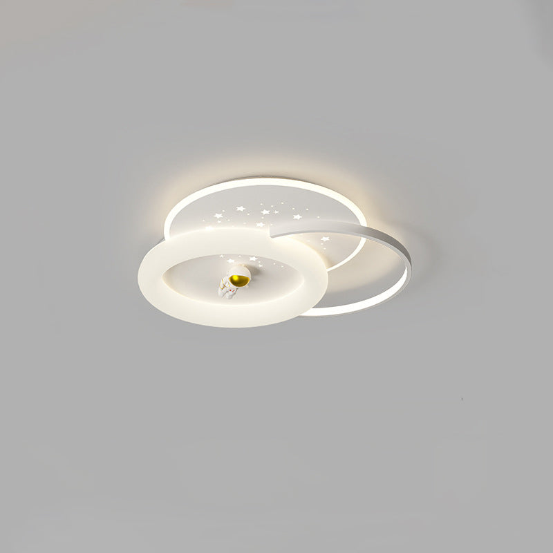 Acrylic Aluminum Iron Square Planet LED Flush Ceiling Light