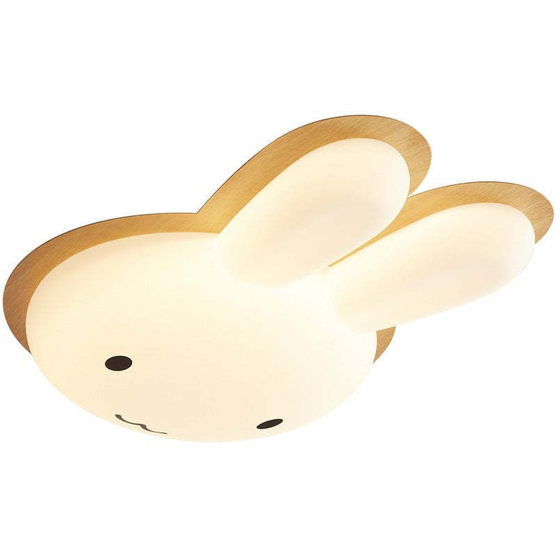 Art Deco Kids Iron Rabbit LED Flush Ceiling Light