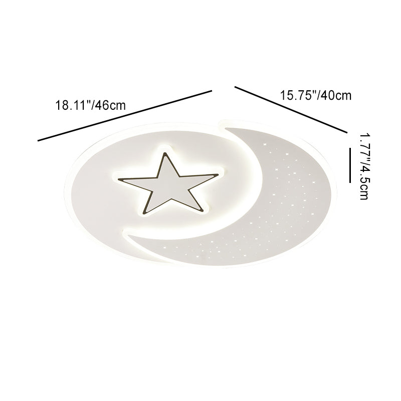 Acrylic Iron Astronaut Bear Star LED Flush Ceiling Light — B / Infinitely Dimmable / 220V-240V For UK/AU