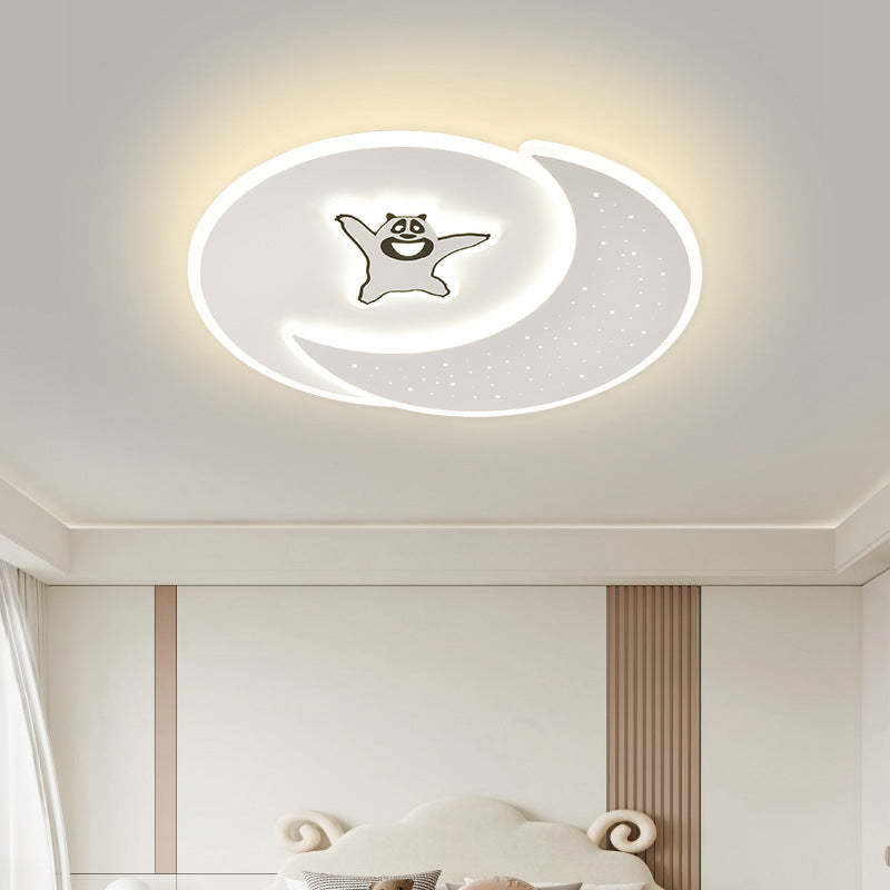 Acrylic Iron Astronaut Bear Star LED Flush Ceiling Light — A / Infinitely Dimmable / 220V-240V For UK/AU