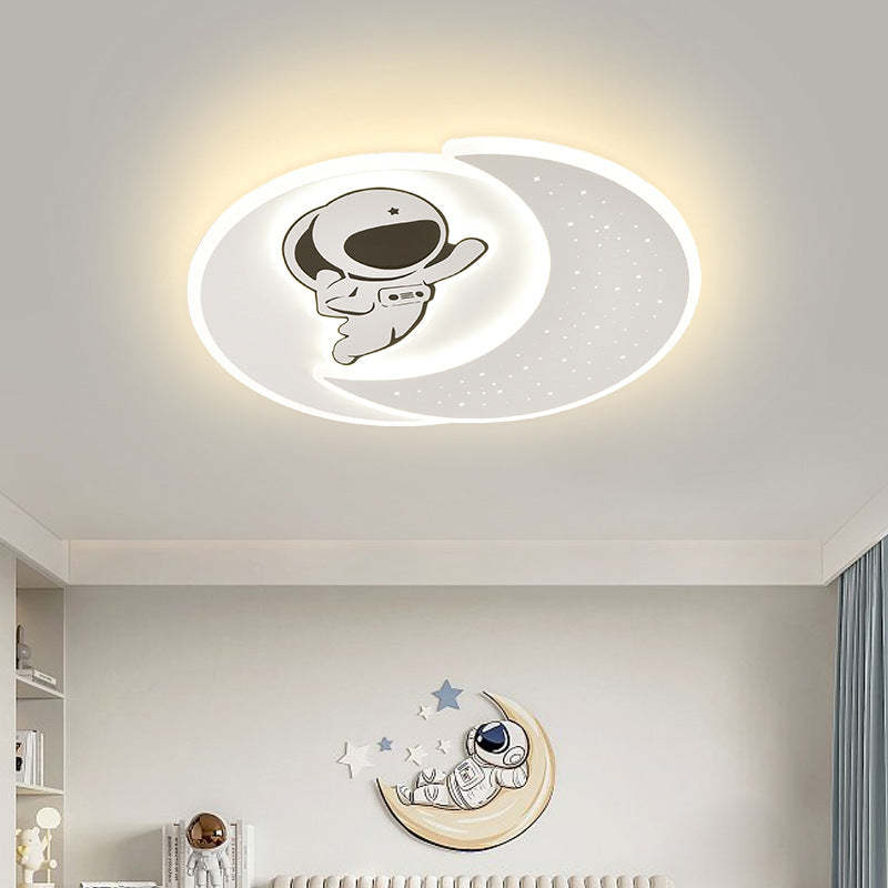 Acrylic Iron Astronaut Bear Star LED Flush Ceiling Light — A / Infinitely Dimmable / 110V-120V For US/C