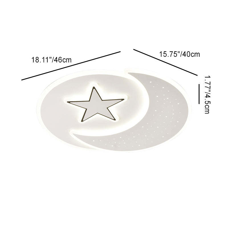 Acrylic Iron Astronaut Bear Star LED Flush Ceiling Light — B / Infinitely Dimmable / 220V-240V For UK/AU