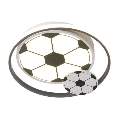 Kids Acrylic Iron Soccer Round LED Flush Ceiling Light