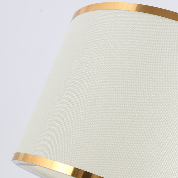Contemporary Fabric Metal Marble Curved Lamp