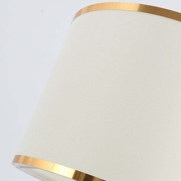 Contemporary Fabric Metal Marble Curved Lamp