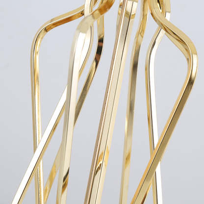 Contemporary Fabric Metal Marble Curved Lamp