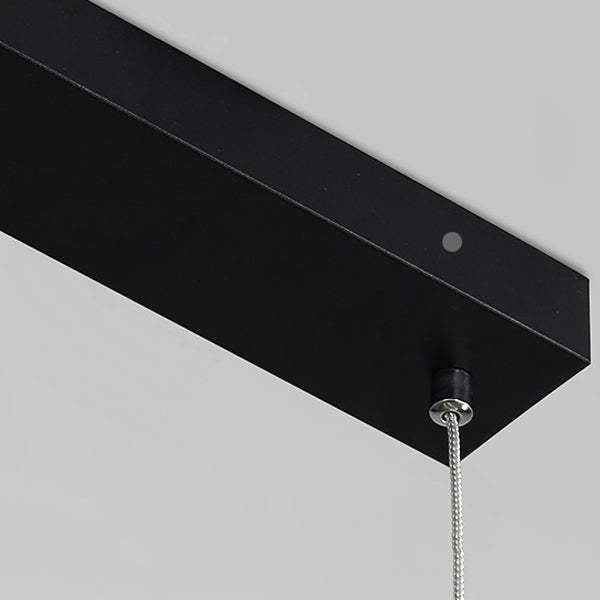 Silicone Aluminum Curved Linear LED Island Chandelier — White Light (5000K) / 220V-240V For UK/AU & Black
