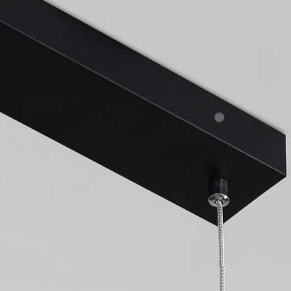 Silicone Aluminum Curved Linear LED Island Chandelier — White Light (5000K) / 220V-240V For UK/AU & Black