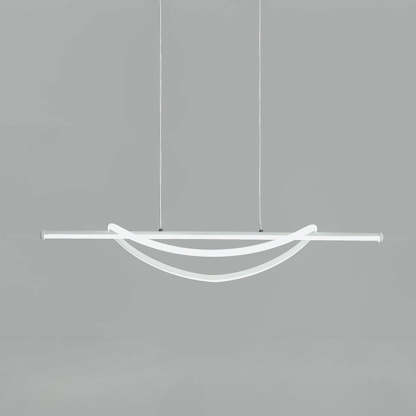 Silicone Aluminum Curved Linear LED Island Chandelier — Infinitely Dimmable / 110V-120V For US/CA & Black