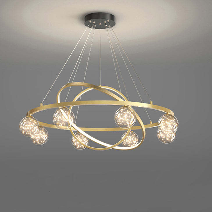Contemporary Iron Round Globe LED Chandelier