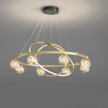 Contemporary Iron Round Globe LED Chandelier