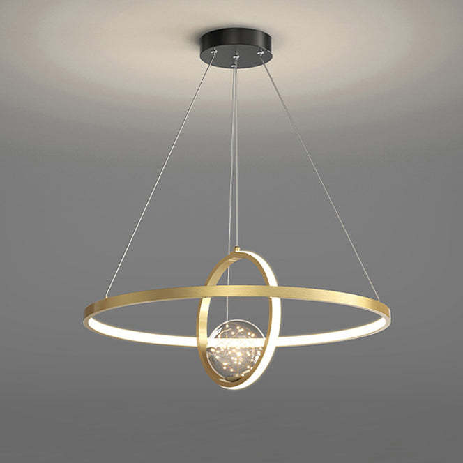 Contemporary Iron Round Globe LED Chandelier