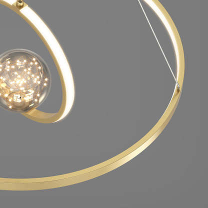 Contemporary Iron Round Globe LED Chandelier