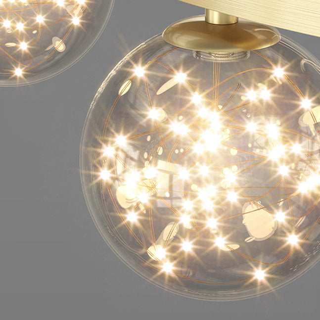 Contemporary Iron Round Globe LED Chandelier