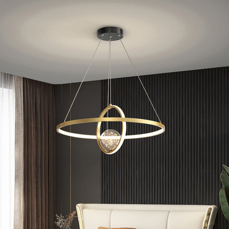 Contemporary Iron Round Globe LED Chandelier
