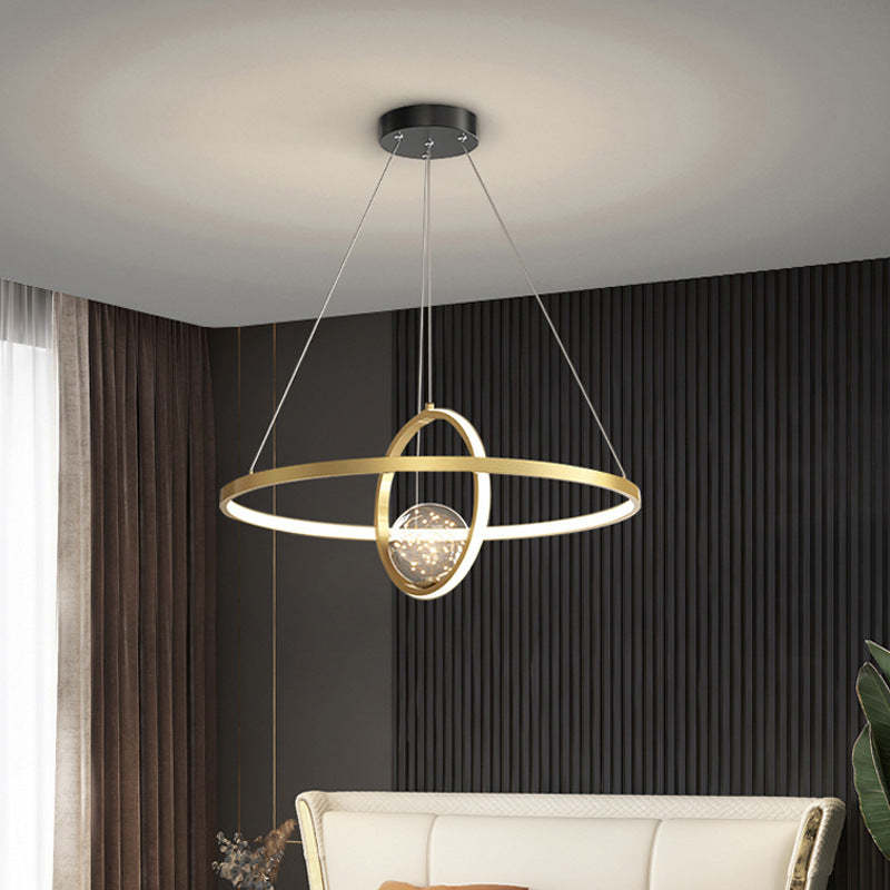 Contemporary Iron Round Globe LED Chandelier