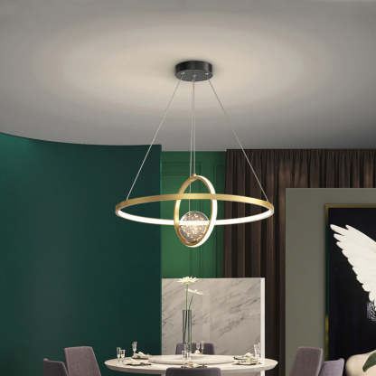 Contemporary Iron Round Globe LED Chandelier