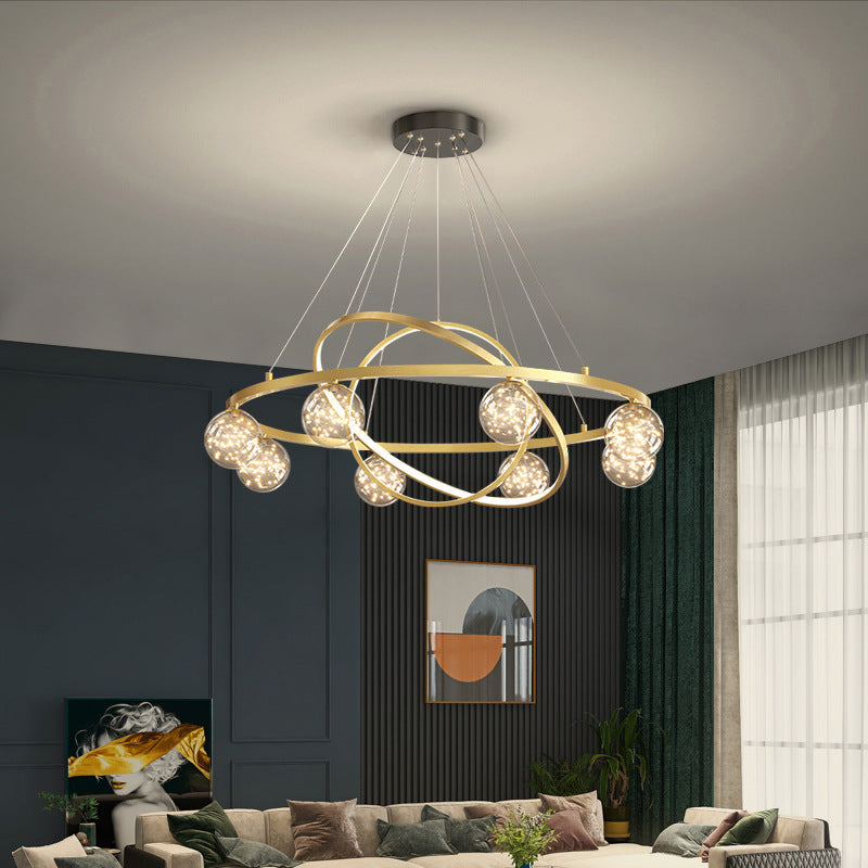 Contemporary Iron Round Globe LED Chandelier
