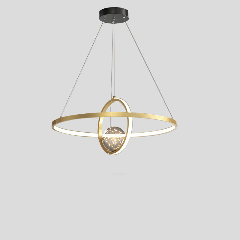 Contemporary Iron Round Globe LED Chandelier