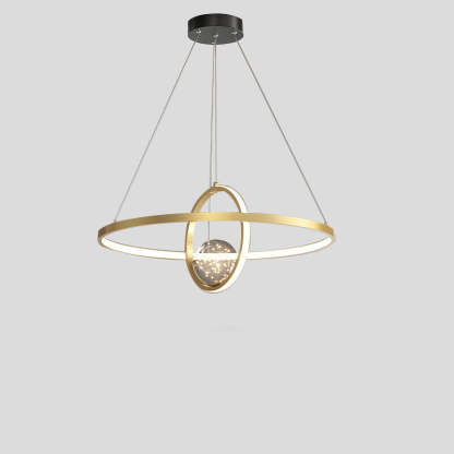 Contemporary Iron Round Globe LED Chandelier