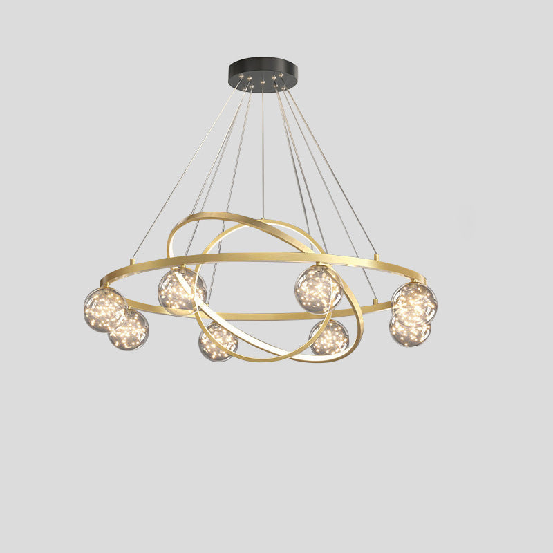 Contemporary Iron Round Globe LED Chandelier